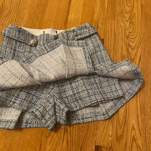 Maje Blue Tweed Mini Skirt - Picture 5 of 8